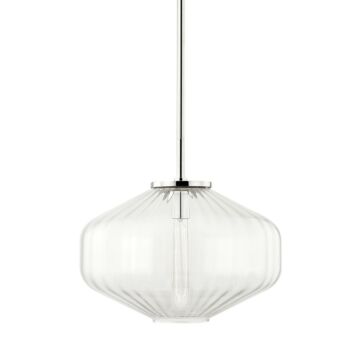 Bennett One Light Pendant in Polished Nickel by Hudson Valley