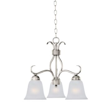 Basix Three Light Chandelier in Satin Nickel by Maxim