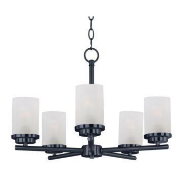 Corona Five Light Chandelier in Black by Maxim
