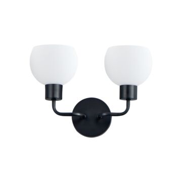 Coraline Two Light Wall Sconce in Black by Maxim