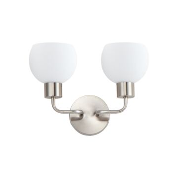 Coraline Two Light Wall Sconce in Satin Nickel by Maxim