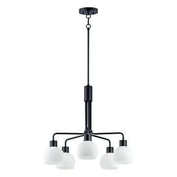 Coraline Five Light Chandelier in Black by Maxim