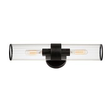 Crosby Two Light Wall Sconce in Black by Maxim