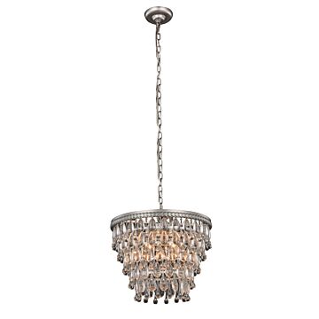 Nordic 4-Light Pendant in Antique Silver