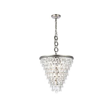 Nordic 5-Light Pendant in Antique Silver