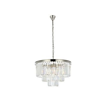 Sydney 9-Light Chandelier in Polished Nickel