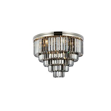 Sydney 17-Light Flush Mount in Polished Nickel