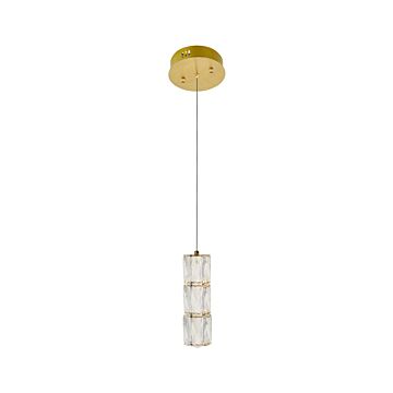 Polaris 1-Light LED Pendant in Gold