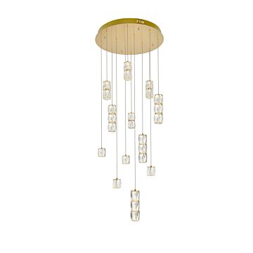 Polaris 12-Light LED Pendant in Gold