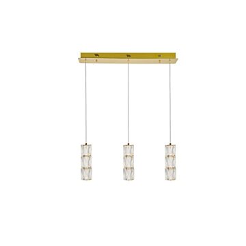 Polaris 3-Light LED Pendant in Gold