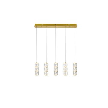 Polaris 5-Light LED Pendant in Gold