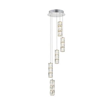 Polaris 5-Light LED Pendant in Chrome