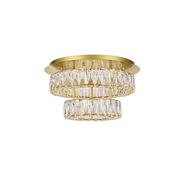 Monroe LED Flush Mount in Gold