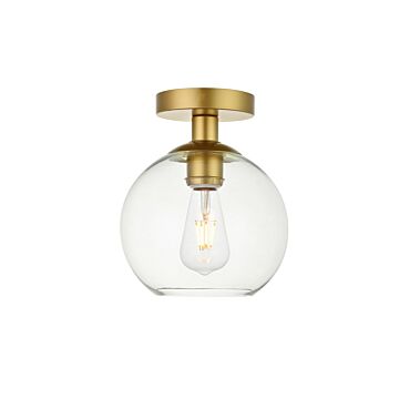 BAXTER 1-Light Flush Mount in Brass
