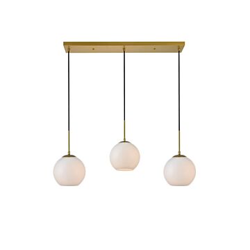 BAXTER 3-Light Pendant in Brass