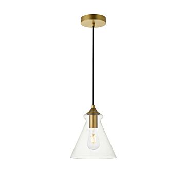 DESTRY 1-Light Pendant in Brass