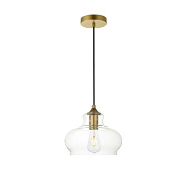 DESTRY 1-Light Pendant in Brass