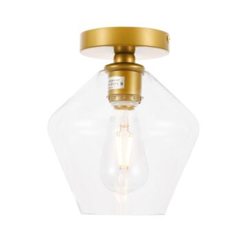 Gene 1-Light Flush Mount in Brass