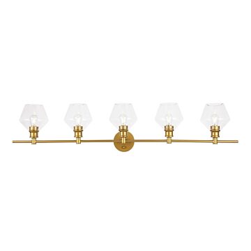 Gene 5-Light Wall Sconce in Brass