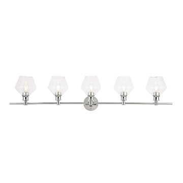 Gene 5-Light Wall Sconce in Chrome