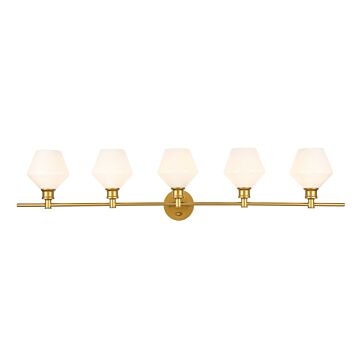 Gene 5-Light Wall Sconce in Brass