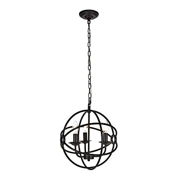 Octavia 3-Light Pendant in Dark Brown