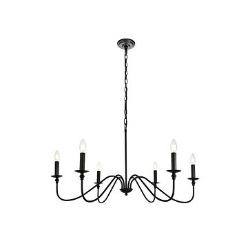 Rohan 6-Light Chandelier in Matte Black