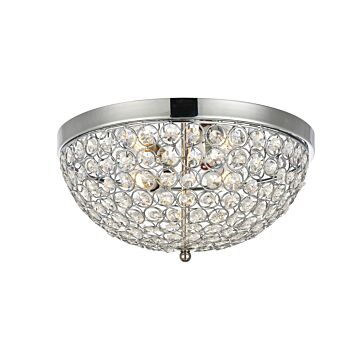Taye 3-Light Flush Mount in Chrome