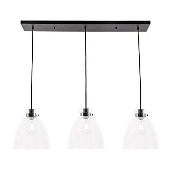 Frey 3-Light Pendant in Black
