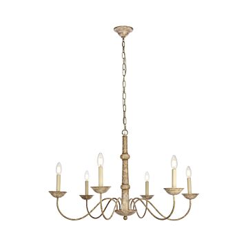Merritt 6-Light Chandelier in Weathered Dove