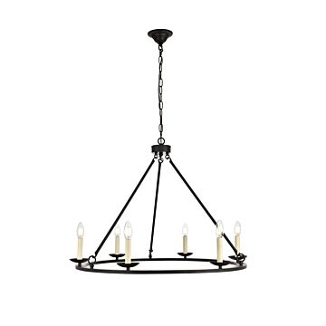 Maine 6-Light Chandelier in Black