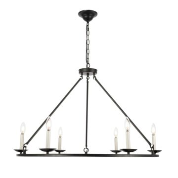 Maine 6-Light Chandelier in Black
