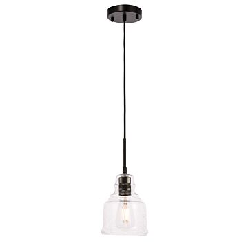 Pierce 1-Light Pendant in Black