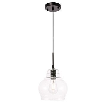 Pierce 1-Light Pendant in Black