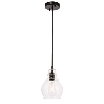 Pierce 1-Light Pendant in Black