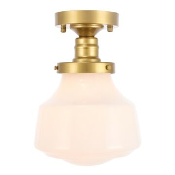Lyle 1-Light Flush Mount in Brass