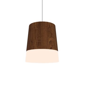 Conical 1-Light Pendant in Imbuia