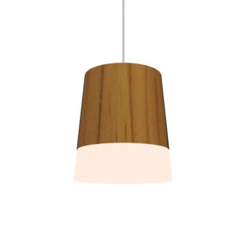 Conical 1-Light Pendant in Teak