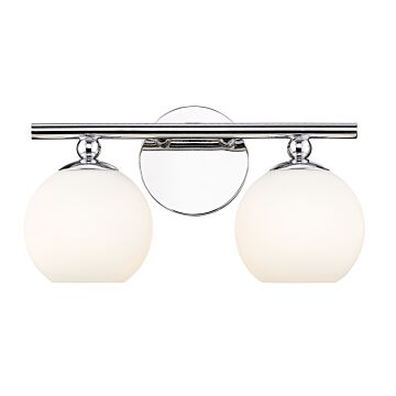 Neoma 2-Light Bathroom Vanity Light in Chrome 