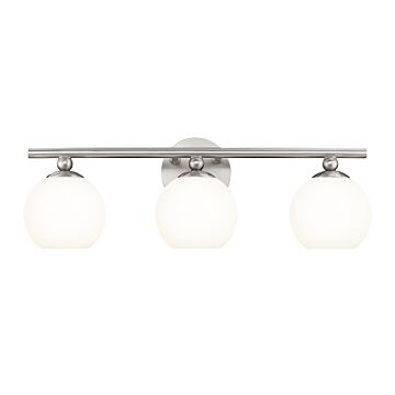 Neoma 3-Light Bathroom Vanity Light in Brushed Nickel 