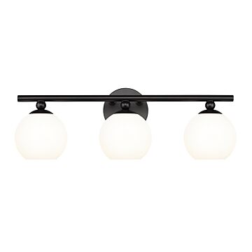 Neoma 3-Light Bathroom Vanity Light in Matte Black