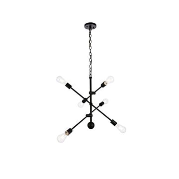 Axel 6-Light Pendant in Black