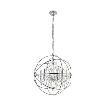 Cordelia 6-Light Pendant in Chrome