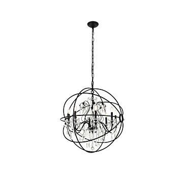 Cordelia 8-Light Pendant in black