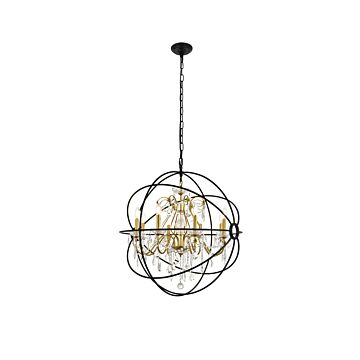 Cordelia 8-Light Pendant in black