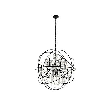 Cordelia 12-Light Pendant in black
