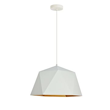 Arden 1-Light Pendant in White