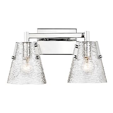 Analia 2-Light Bathroom Vanity Light in Chrome