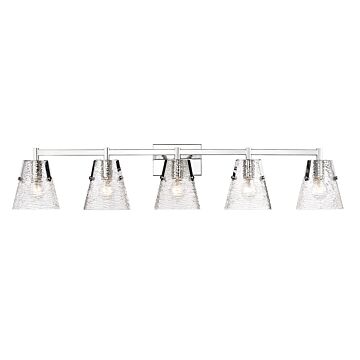 Analia 5-Light Bathroom Vanity Light in Chrome