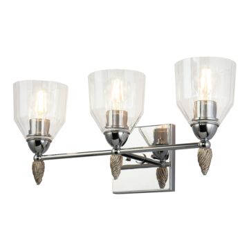 Felice 3-Light Bathroom Vanity Light in Polished Chrome
